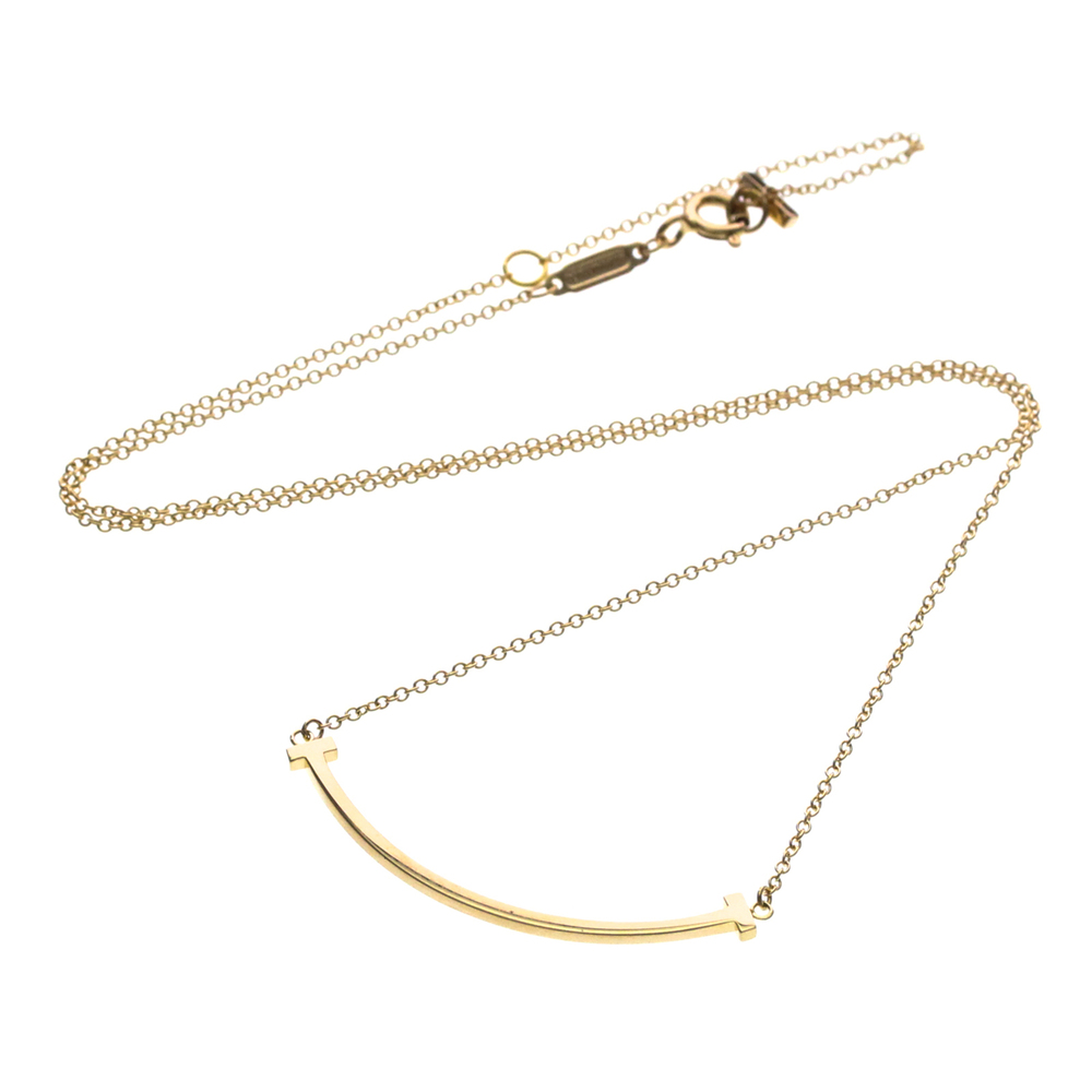 Tiffany & Co. T Smile Pendant 18K Rose Gold Small